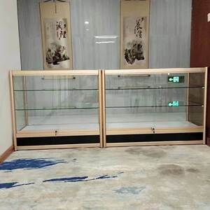 商用玻璃柜台饰品展柜五金中西药店精品柜货架烟酒零食不锈钢高端