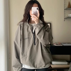 FEAR OF GOD FOG复线ESSENTIALS秋冬潮休闲宽松夹克半拉链风衣男