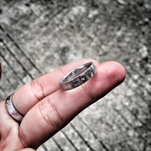 天然铁陨石戒指指环瑞典m铁镍铁muon天外来物情侣婚戒太空能量