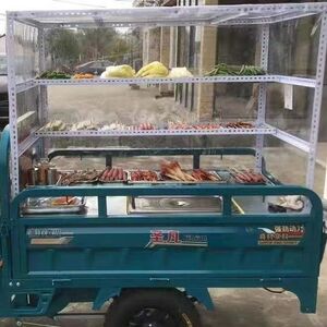 新款组装定做各种油炸小吃架商用三轮车摆摊架子煎饼饭团小吃车架