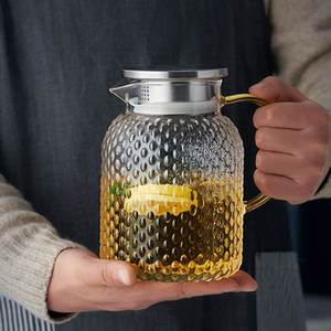 日本MUJIΕ玻璃水壶耐高温大容量夏天凉白开水杯冷泡茶凉水瓶
