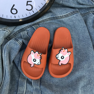 菜花岛主淘宝日式亲子儿童情侣家居独角兽棉拖鞋室内