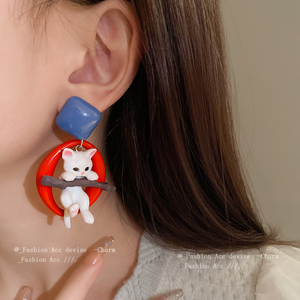 创意卡通耳环小众设计感高级独特耳钉新款2023爆款个性耳饰女耳坠
