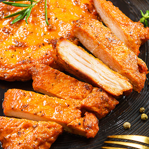 鸡排奥尔良黑椒鸡扒半成品冷冻代餐健身鸡胸肉水香煎大鸡排