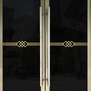 简约玻璃门贴纸防撞腰线家用厨房阳台透明装饰条金色自粘腰条横条