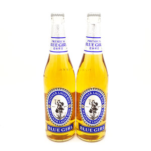 大蓝妹国产黄啤酒blue girl640ml*12瓶250ml24瓶整箱京东快递包邮