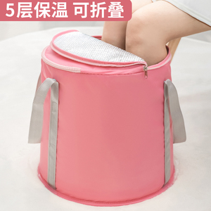 泡脚袋可折叠便携式旅行泡脚桶过小腿过膝保温足浴神器加高养生桶