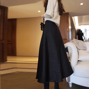 外贸出口意大利品牌原单尾货法式黑色半身裙女秋冬洋气复古包臀裙