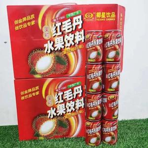 红毛丹饮料310gx24罐整箱果味饮品含椰果果肉果粒多果汁饮料