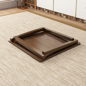 新中式折叠方桌子实木客厅吃饭桌简易家用正方形四方桌小户型餐桌