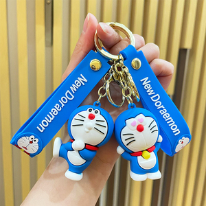 网红哆啦a梦钥匙扣可爱卡通叮当猫书包挂件创意情侣挂饰一对礼物