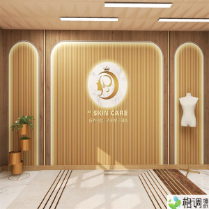 形象墙设计装修壁纸鞋包女装店前台装饰美容院直播间背景墙纸2人付款
