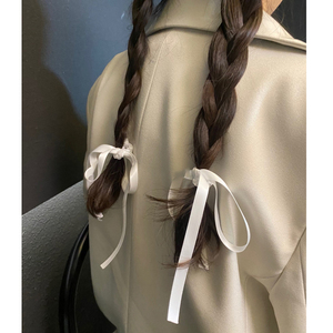 芭蕾美学~韩国博主同款双马尾丝带ins风少女搭配头花松紧带发绳女