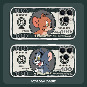 800人付款天猫苹果x手机壳超薄无边框6s卡通6p猫和老鼠iphone7情