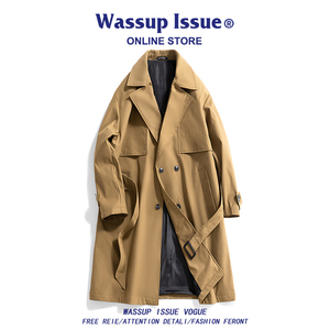 WASSUP ISSUE中长款风衣外套男款春秋日系夹克高级感男士过膝大衣