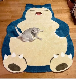 Pokemon宝可梦挡路卡比兽地毯毛绒可爱卧室床边客厅大面积脚垫子