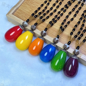 吊坠佛心果菩提项链原籽老果彩色大果彩果金包玉释迦红皮菩提子