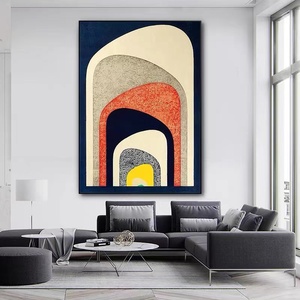 手绘油画后现代客厅装饰画抽象空间感过道玄关样板间立体大幅挂画