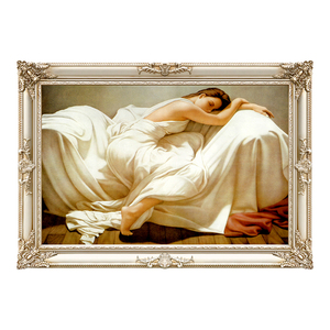 网红璇美睡美人名画卧室床头欧式油画宫廷人物客厅装饰画简欧