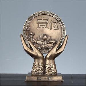 创意招财装饰品摆件家居客厅办公室酒柜门店送礼一亿硬币玄关摆设