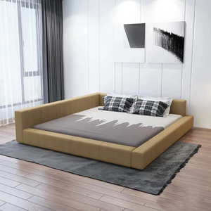 榻榻米床现代简约双人床二胎亲子床2.2米2.4米超大床带围栏落地床