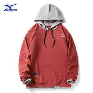 mizuno美津浓运动卫衣男2022秋季新款简约圆领套头衫印花休闲上衣