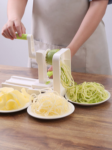 手摇花式切菜器螺旋土豆西葫芦切丝器家用创意厨房切片切丝菜板机
