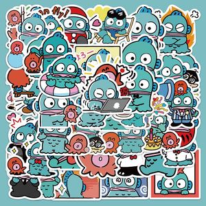 100张卡通可爱半鱼人贴纸丑鱼汉顿动漫涂鸦手绘ipad滑板diy装饰贴