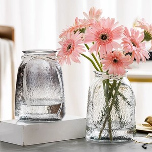 北欧ins风大号玻璃花瓶水培玫瑰植物冰点花瓶客厅装饰插花摆件