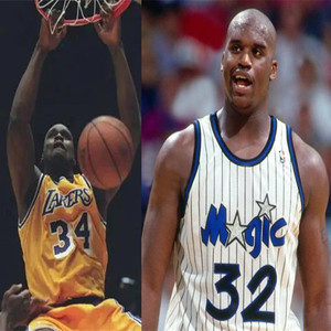 奥尼尔球衣湖人队34魔术队32号复古刺绣篮球服套装oneal jersey