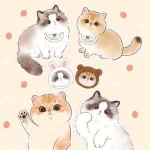 宠物画像手绘定制q版卡通猫狗可爱头像设计爱宠照片转动漫形象