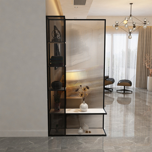 进门入户客厅玄关柜鞋柜一体隔断置物架玻璃隔断柜轻奢创意屏风