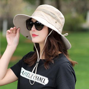 帽子女夏季遮阳防晒帽渔夫帽防紫外线遮脸太阳帽新款女式户外帽子