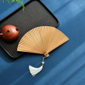 复古纯色全竹小折扇女式随身日式竹制折叠汉服旗袍舞蹈走秀百搭