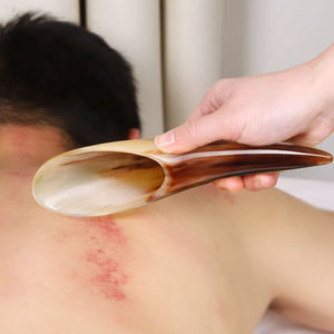 云工匠天然牦牛角刮痧筒全身通用背部刮痧板面部穴位按摩器拔筋棒