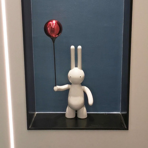 可爱卡通气球兔子装饰摆件家居饰品样板间客厅电视柜玄关鞋柜摆设