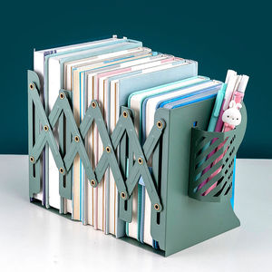 可伸缩书立架书本简易书桌课桌放书的架子创意学生用书笠折叠书靠