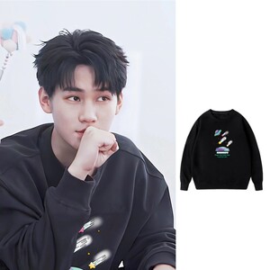 韩都衣舍旗舰店时代少年团衣服张真源同款卫衣男vibe风圆领宽松休