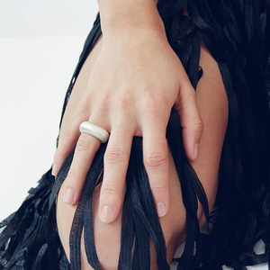 苏菲布海sophie buhai素圈戒指s925纯银重工哑光指环高级感单环