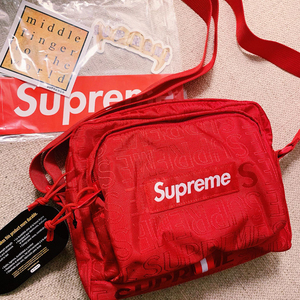 00淋雨鱼vine淘宝18ss supreme 44th waist bag 斜挎包男腰包女胸包