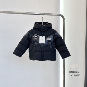 代购moncler/蒙口 22秋冬新款儿童羽绒服男女宝宝加厚连帽羽绒服