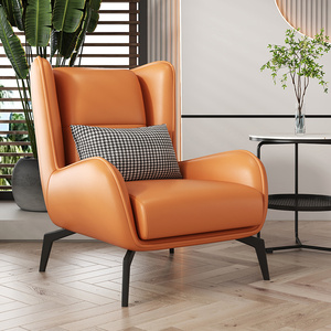 意式极简设计师沙发椅科技布客厅单人沙发轻奢懒人躺椅休闲老虎椅