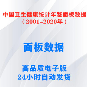 中国卫生健康统计年鉴面板数据（2001-2020年）