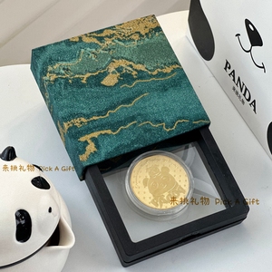 来挑礼物中国风国宝大熊猫纪念金币礼盒 送老外国人商务伴手礼物