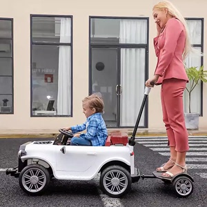 德国新款儿童电动车四轮可遥控带手推溜娃玩具车可坐大人亲子童车