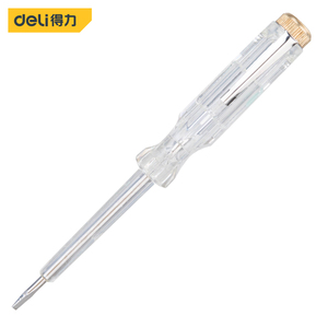 得力工具DL8001测电笔100-500V氖灯测电笔试电笔验电笔电工笔电工