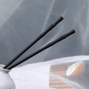 发簪古风高级感古典筷子簪子竹节木素一字簪配汉服男女丸子头发饰