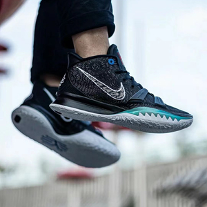 88博凯运动装备淘宝官网乔丹潮流欧文7黑白主题s2气垫篮球鞋8代