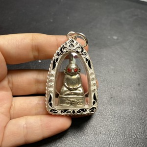 龙婆烈2542paiying法郎银壳塔帕占泰国佛牌老牌正牌