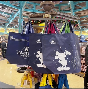 上海迪士尼正品代购购物袋礼品袋挂件袋子包装手提单肩环保购物袋